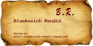 Blaskovich Renátó névjegykártya