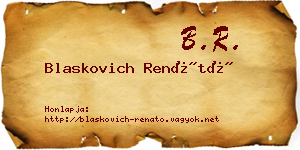 Blaskovich Renátó névjegykártya